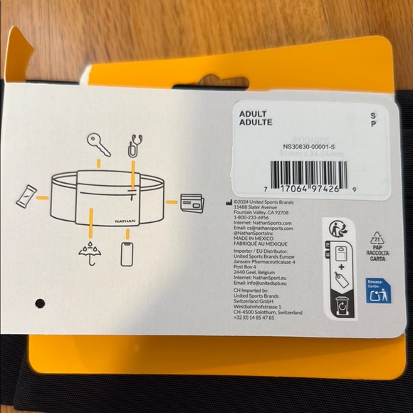 NWT Nathan | The Zipster Max Black Running Belt - Picture 8 of 9